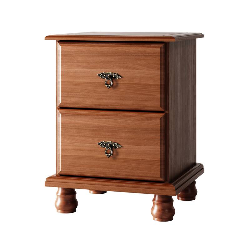 Palace Imports 100% Solid Wood Traditional Kyle 2-Drawer Nightstand