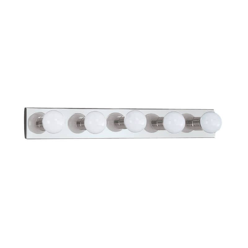 Roseto Schuyler 5 Light 30" Wide Vanity Strip - Chrome