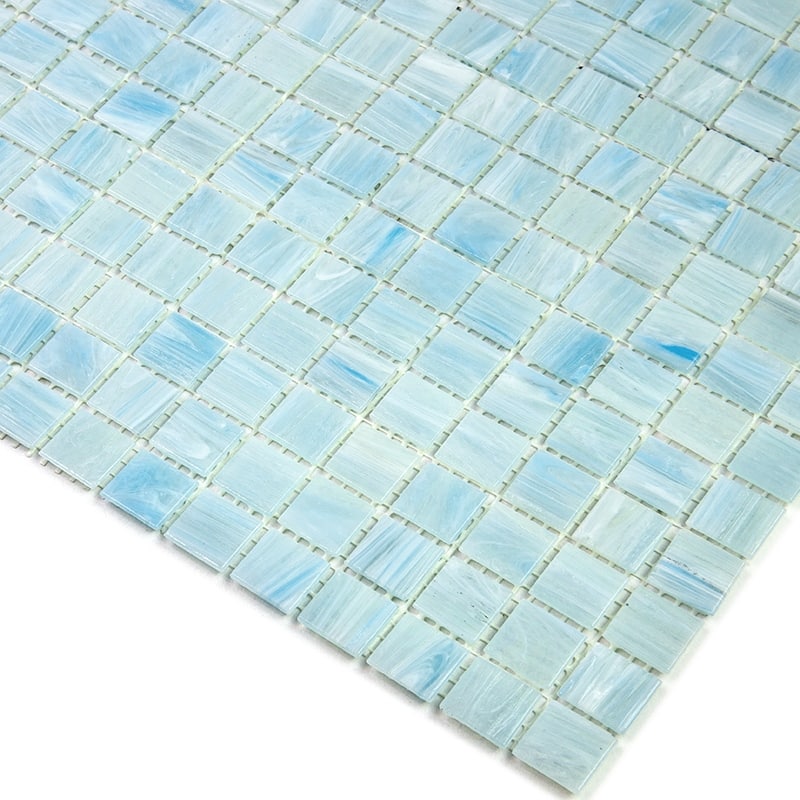 Apollo tile 12" x 12" Celestial Glossy Columbia Blue Glass Tile (20 sq ft/case) - 20 Pack