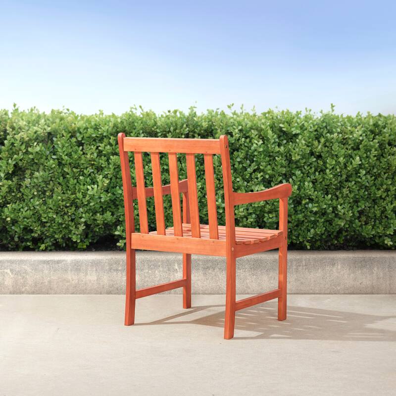 Exquisite Tropical Wood Patio Armchair