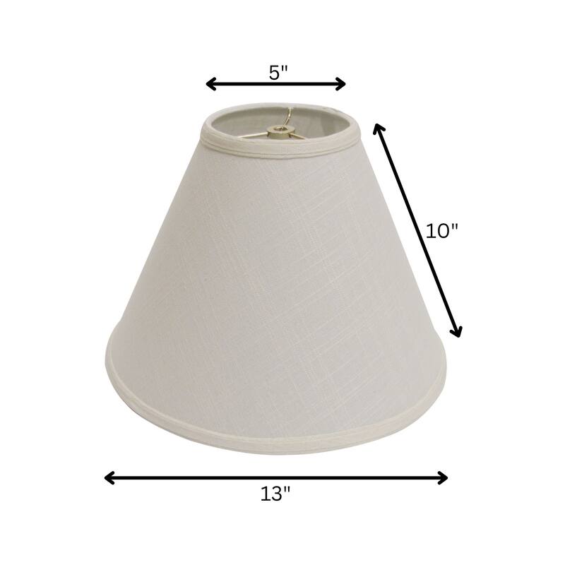 Deep Hardback Lampshade with Washer Fitter, White