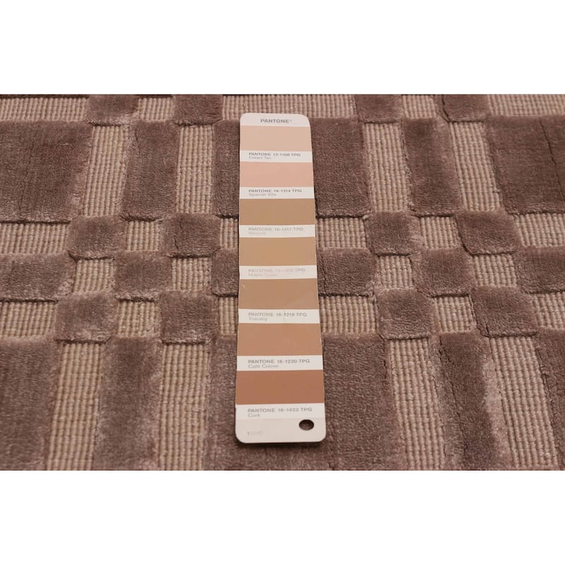 ECARPETGALLERY Hand Loomed Kashkuli Gabbeh Tan Viscose Rug - 5'2 x 7'4
