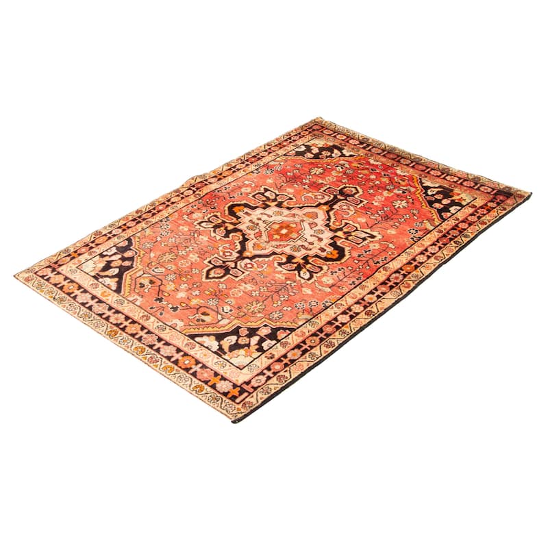 ECARPETGALLERY Hand-knotted Andelz Copper Wool Rug - 4'5 x 6'11