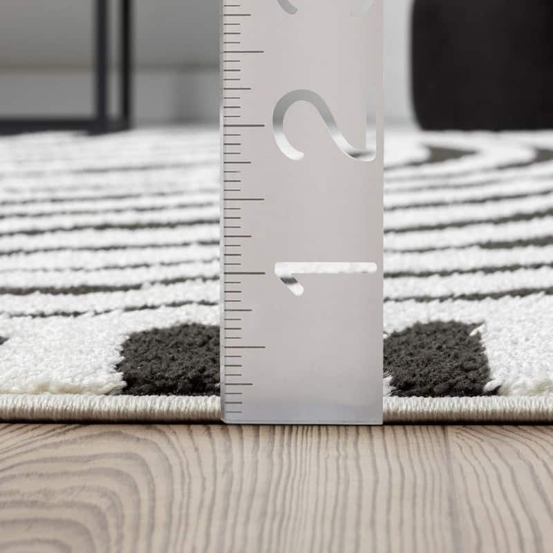 Abani Rugs Nomad Collection NOM160 Linear Curves Area Rug