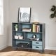 preview thumbnail 1 of 10, 3-Tier Floor Standing Child Bookcase Open Shelves Cabinet with Drawers
