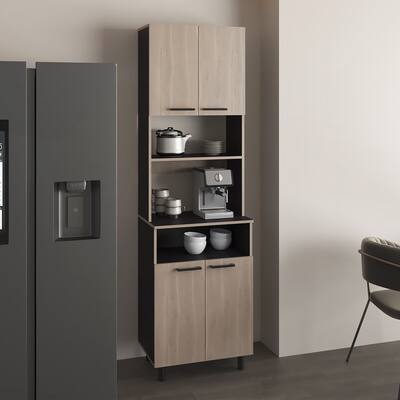 Pantry Cabinet With 5 Shelves and 4 Doors