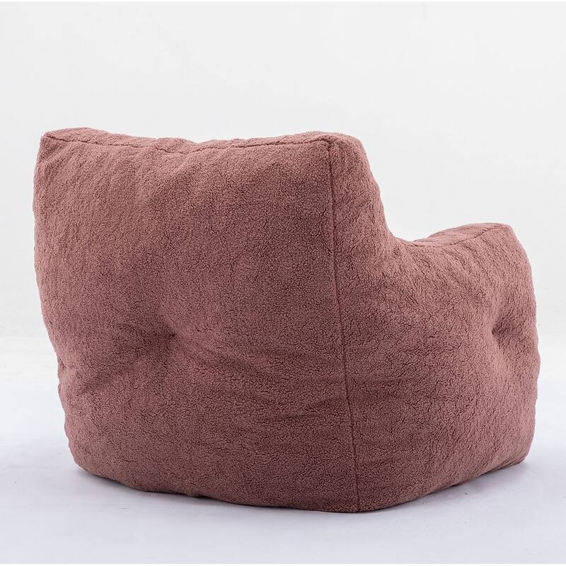 Soft Teddy Cloth Bean Bag Chair Tufted Foam Filling