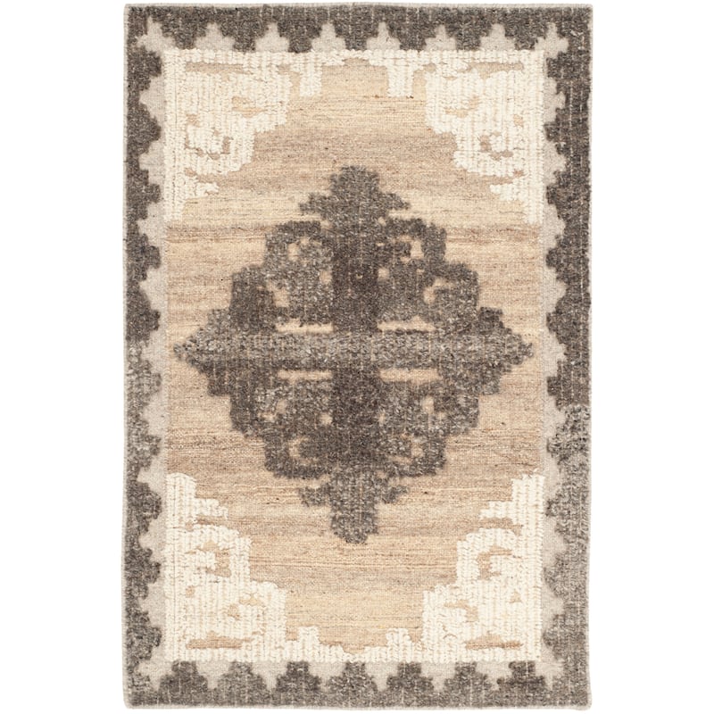 SAFAVIEH Hand-knotted Kenya Marise Southwestern Tribal Wool Rug - 2' x 3' - Brown/Charcoal