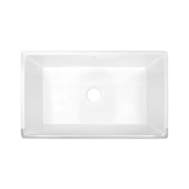 Dreamer Fireclay Farmhouse Kitchen Sink - 30" x 17.75" x 10"