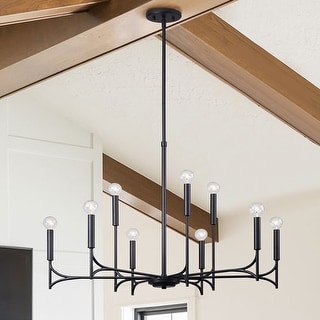 KAWOTI 9-Light Dimmable Modern Contemporary Chandelier Pendant Light - W32.5"*H67.75"
