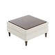 preview thumbnail 36 of 83, 31.78" W Oversized Square Upholstered Storage Ottoman with Wooden Tray