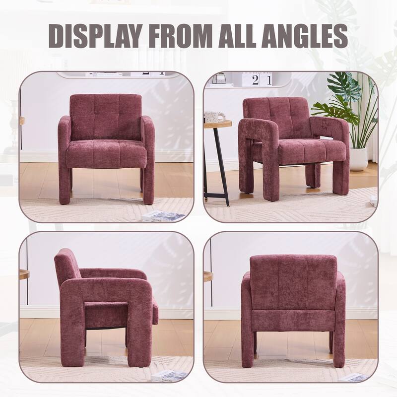 Modern Minimalist Casual Single Armchair Living Room, Bedroom, Upholstered Chair, Comfortable Padded Armchair