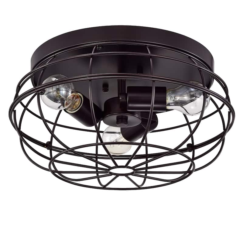 Sanah 3-Light Dome Metal Cage Flush Mount