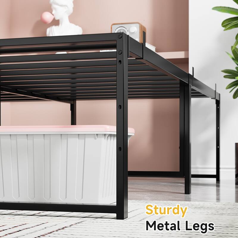 Queen Metal Bed Frame 13 Inch Heavy Duty Metal Platform Bed Frame On