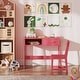 preview thumbnail 13 of 28, Costway Kids Desk and Chair Set with Storage Drawer and Hutch, Student - See Details