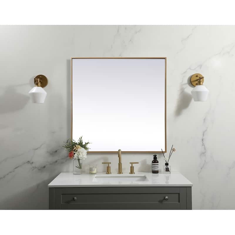 Indigo Home Metal Frame Square Mirror 30 inch