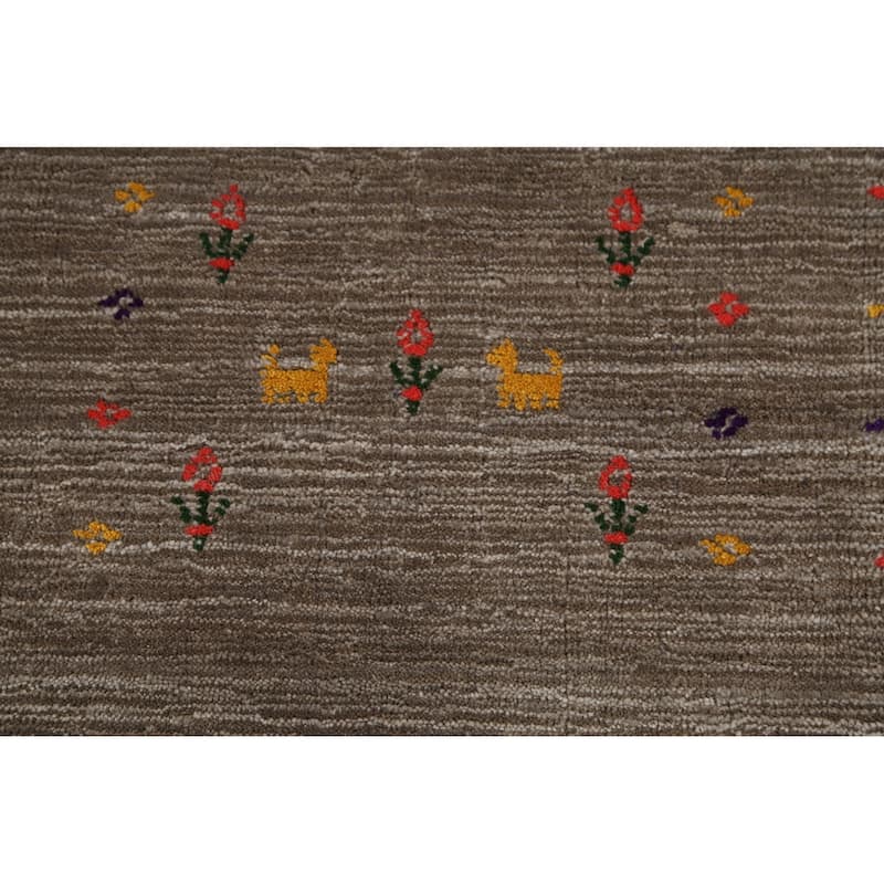 Gabbeh Indian Rug Hand-Knotted Wool Carpet - 8'5"x 9'8"