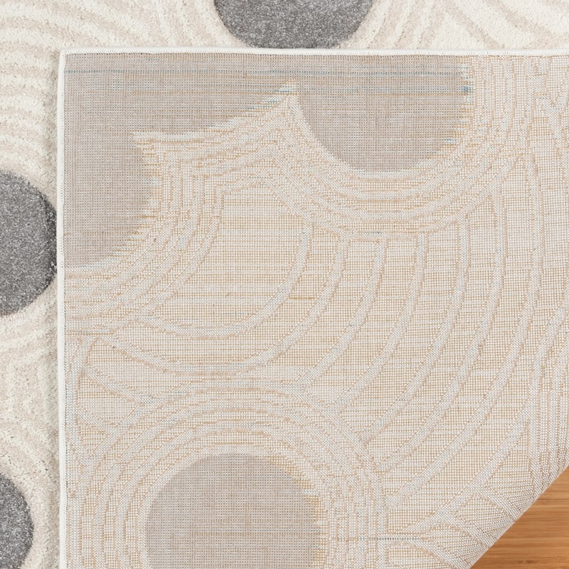 Licensed Disney Mickey Mouse Bravo Encore Pop Art Modern Geometric Grey / Ivory Indoor Area Rug Runner, 8' - 2' 7" x 8'