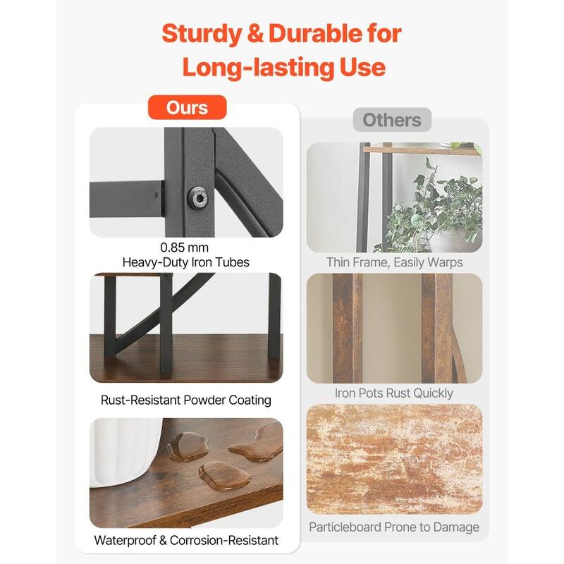 Plant Stand Indoor with Grow Lights 2 Pack 63" Tall 6-Tier Plant Shelf