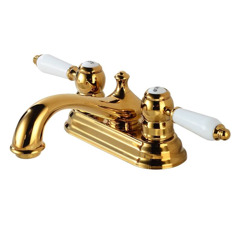 White Ceramic Wall Mount Sink Cloakroom 19" with 4" Brass Centerset Faucet, P-Trap, Drain, and Overflow Renovators Supply - White