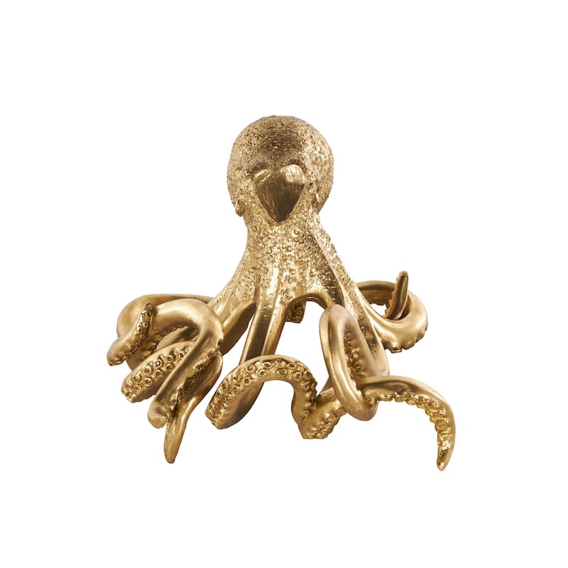Resin Octopus Single Bottle Wine Holder - Gold - Roche River Decor