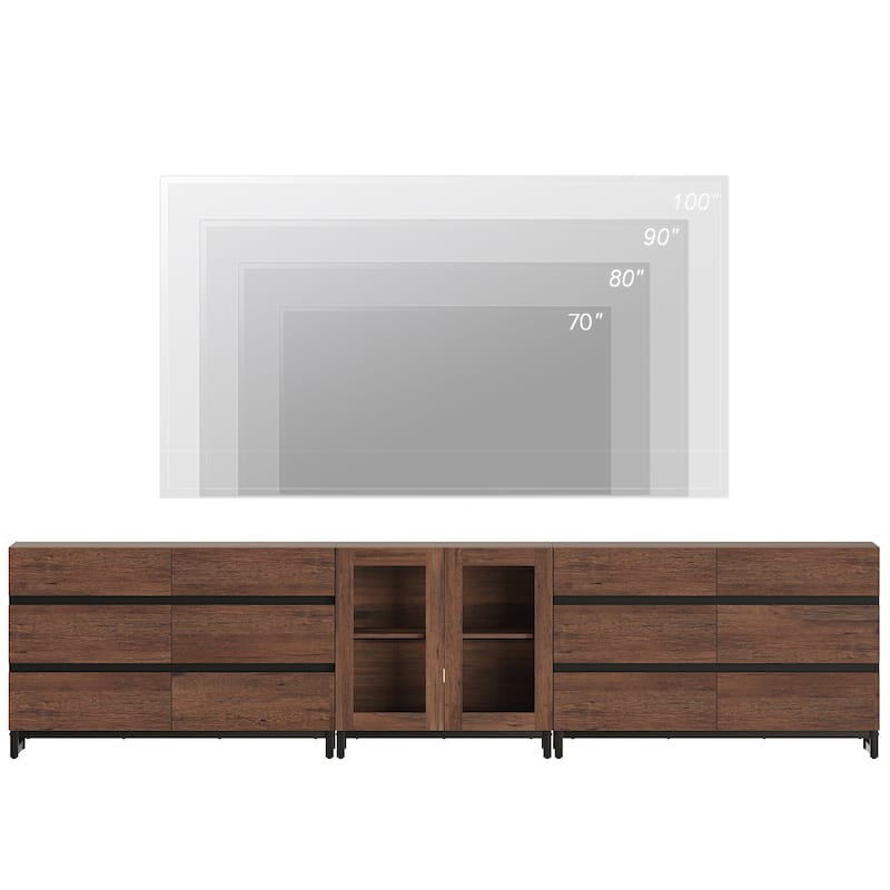 3 in 1 TV Stand for TVs up to 120 inches, Modern Entertainment Center for Living Room, Bedroom