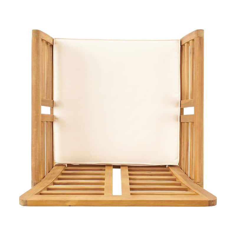Caydon Outdoor Acacia Wood 8-seater Chat Set by Christopher Knight Home
