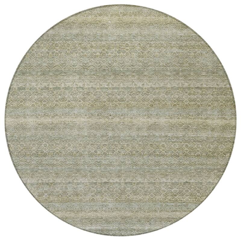 HomeRoots Striped Transitional Rectangle Outdoor Rug