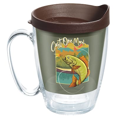 Tervis Fishing Cast One More Made in USA Double Walled Insulated Travel Tumbler, Classic - 16oz Mug