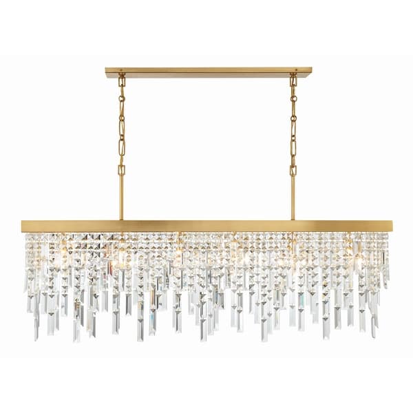 slide 2 of 11, Crystorama Lighting Group WIN-217-CL-MWP Winfield 6 Light 49" Wide Antique Gold