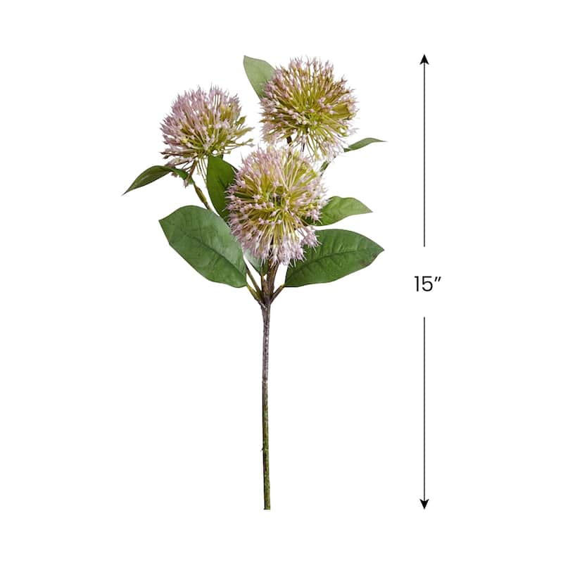 Chinese Sweet Gum Blossom Artificial Spray - 15" - Lavender Purple