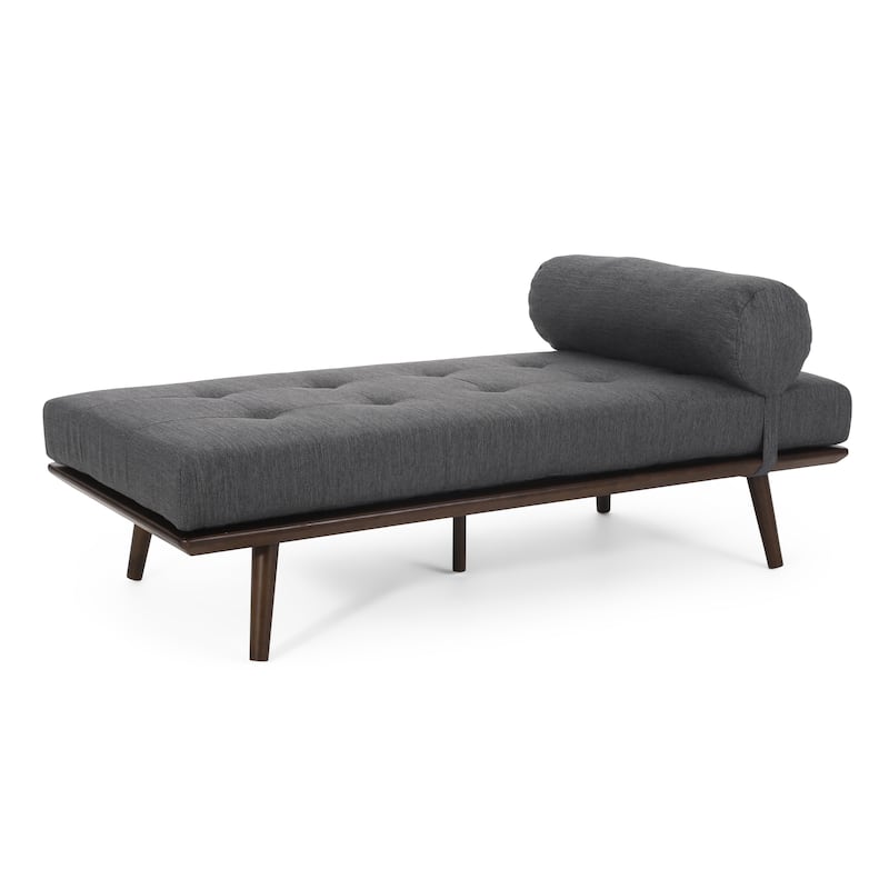 Simple Living Chaise Lounge with Rolled Pillow