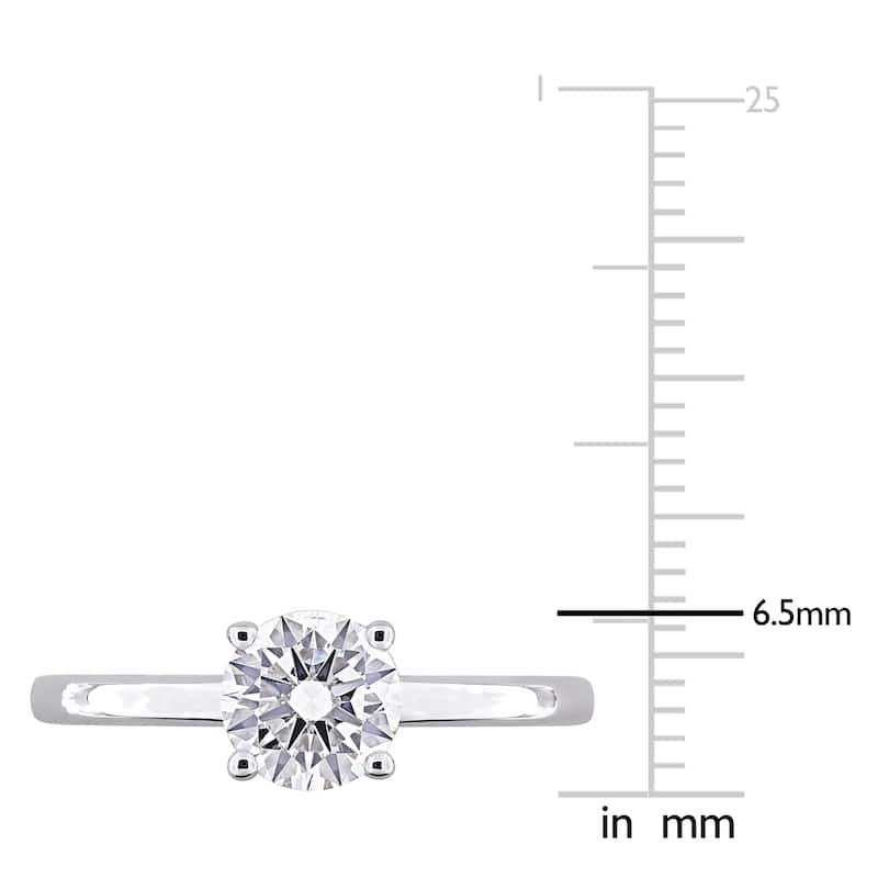 1ct TW Lab-Grown Diamond Solitaire Engagement Ring in 10k White Gold