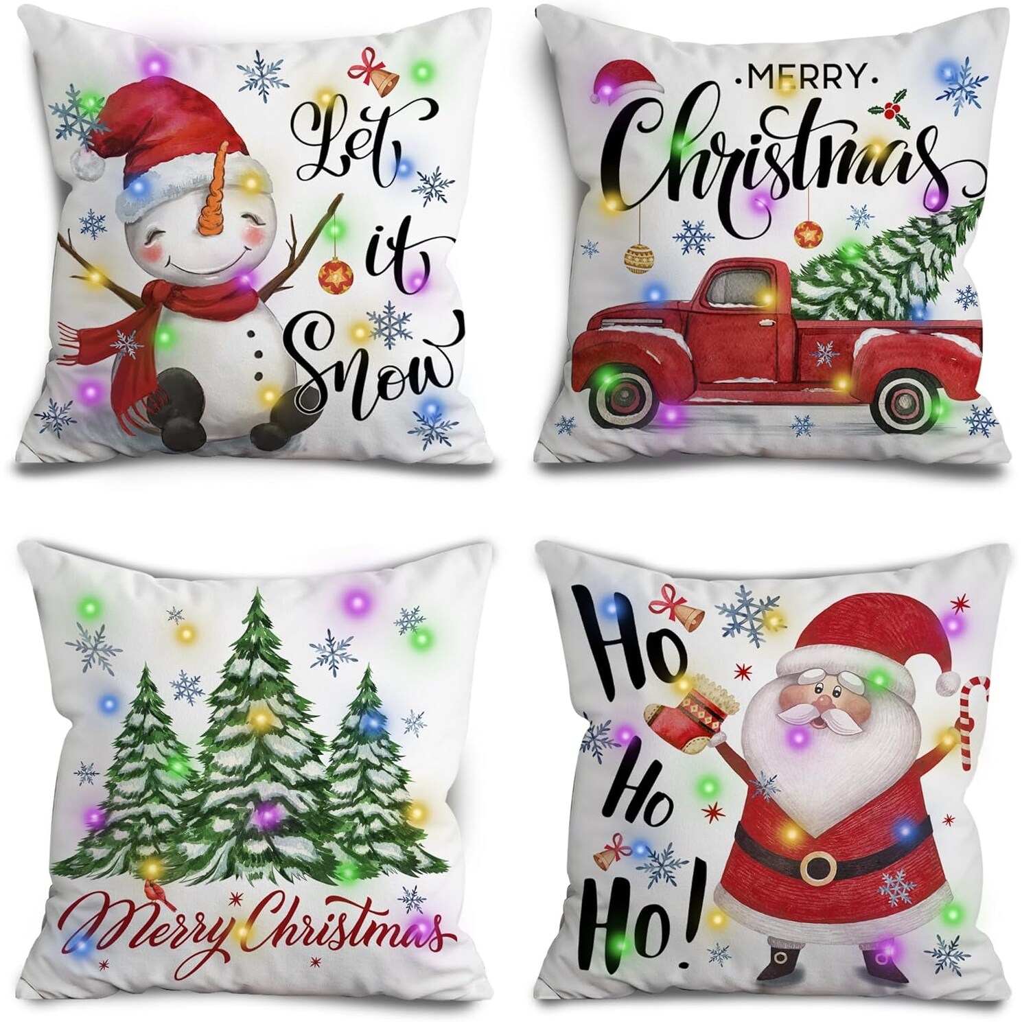 Lighted christmas 2024 pillow