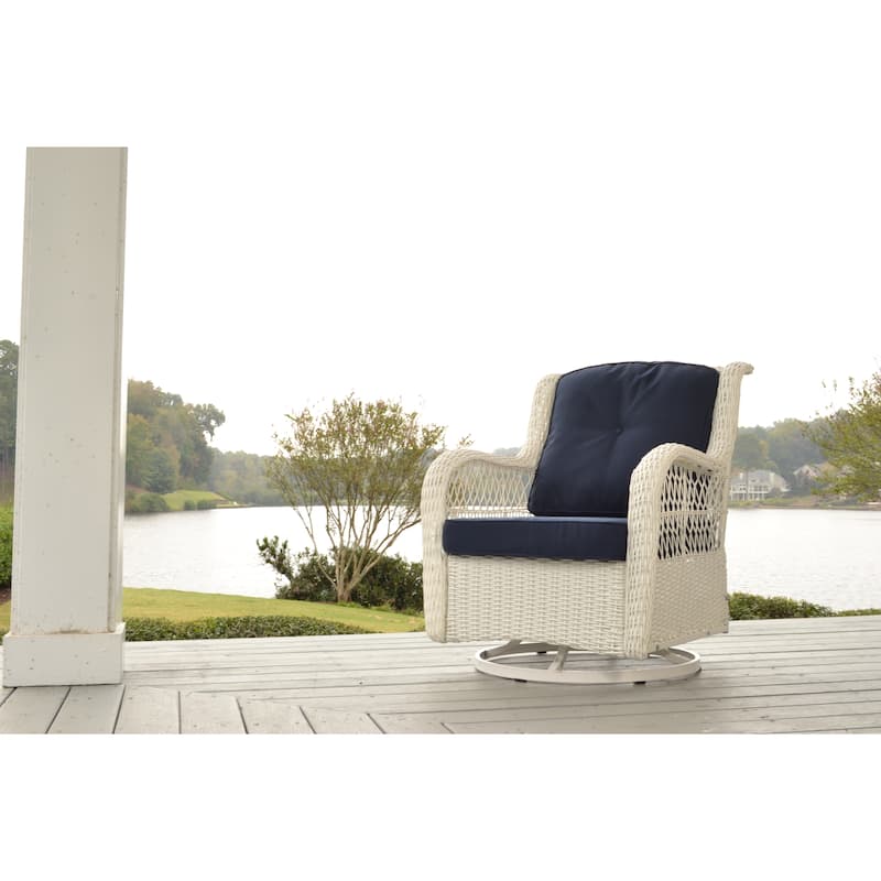 Rio Vista Outdoor Wicker Swivel Glider Chair (Set of 2)