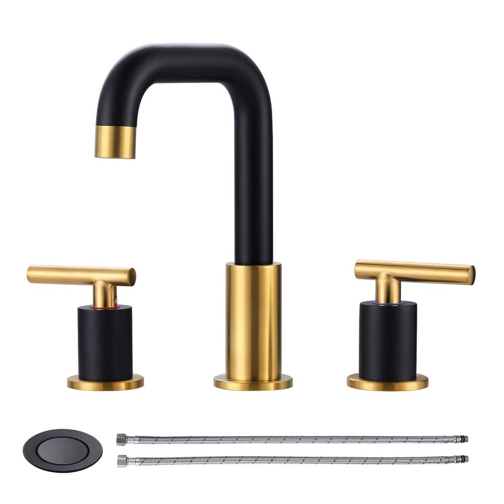 WOWOW 8-inch Dual Handle Widespread Bathroom Faucet