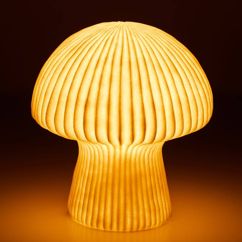 Aria Home Mushroom Table Lamp Sculpted Sandstone Led Rgb Compatible