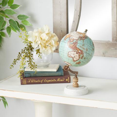 Aquamarine PVC Contemporary Globe 11 x 7 x 7