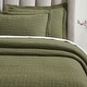preview thumbnail 12 of 29, Superior Madrid 100% Cotton Matelassé Bedspread & Sham Set – Lightweight Quilt Coverlet, Raised Geometric Pattern, All‑Season Olive Green - King