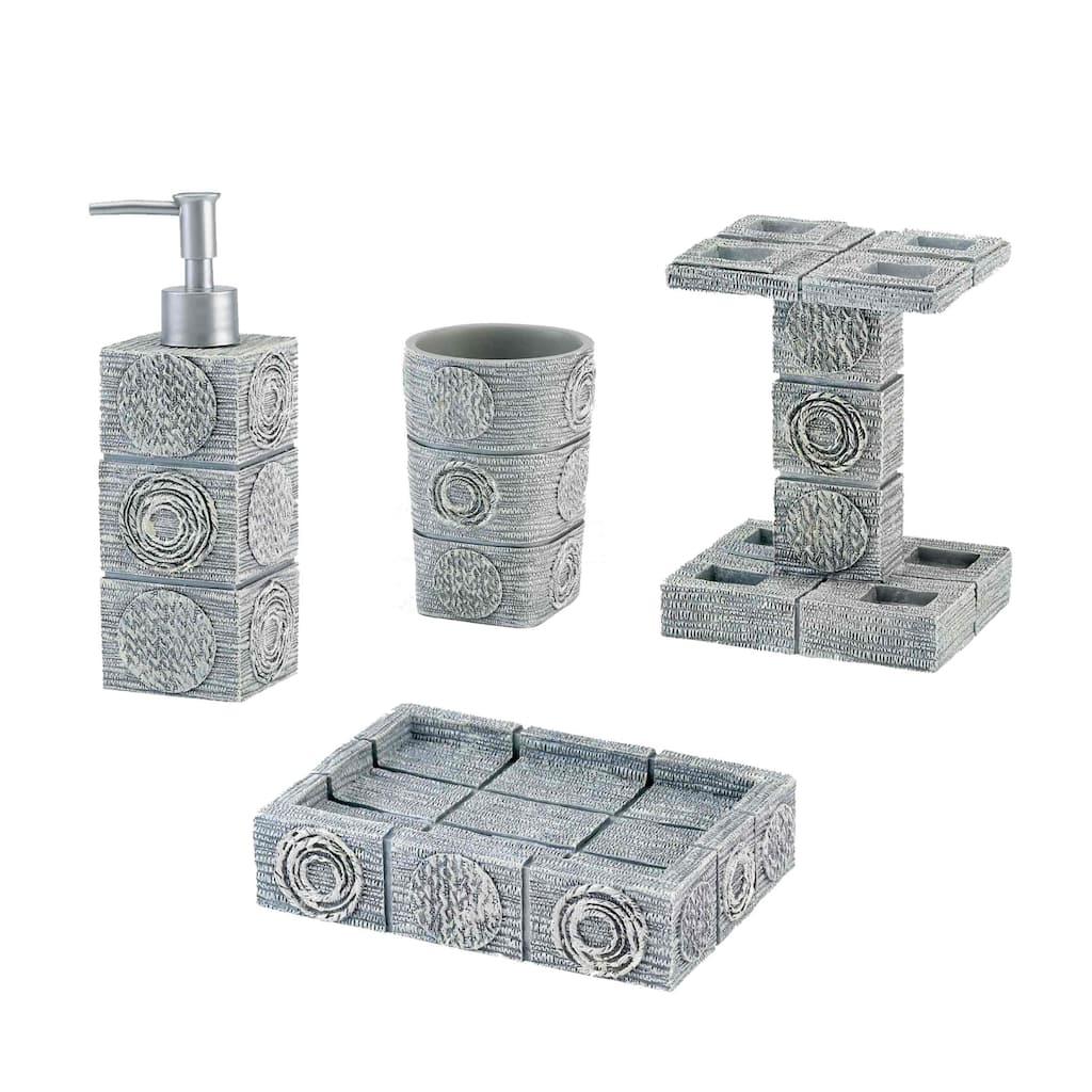 Avanti Linens Galaxy 4-Piece Bath Accessory Set - Bath Acc 4pc Set - TM, TB, SD, LP
