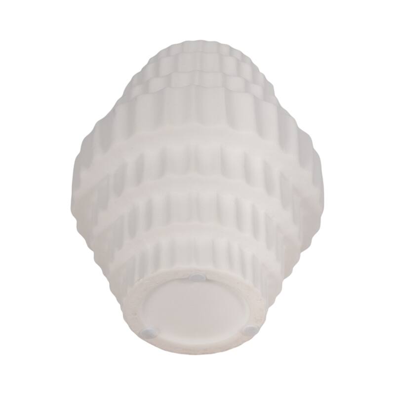 Sagebrook Home Textured Staggered Vase, White