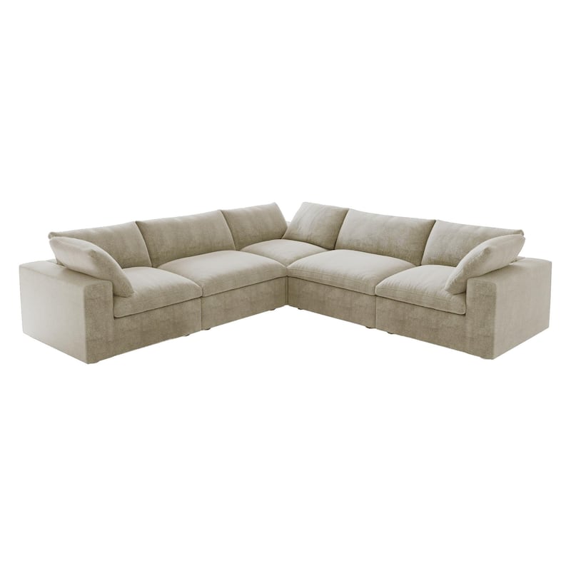 V-shaped Large Corner Sectional Sofa Modern Upholstered Couch