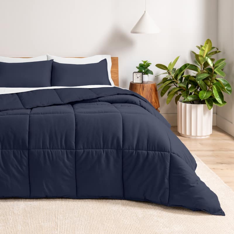 Bare Home Hypoallergenic Down Alternative Comforter Set - Queen - Midnight