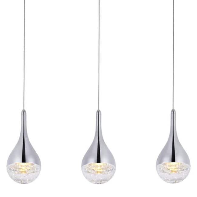 Elegant Lighting 3803D24 Amherst 3 Light 24" Wide LED Suspension - Chrome