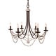 preview thumbnail 7 of 16, Farmhouse Bohemia Chic 6-light Wood Beaded Chandelier