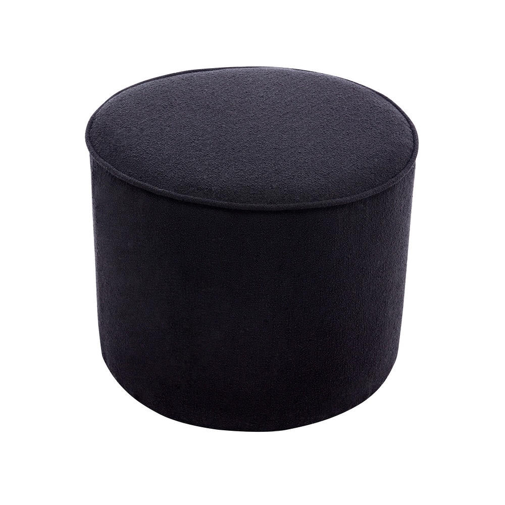 Porthos Home Belia Boucle Fabric Round Ottoman Coffee Table