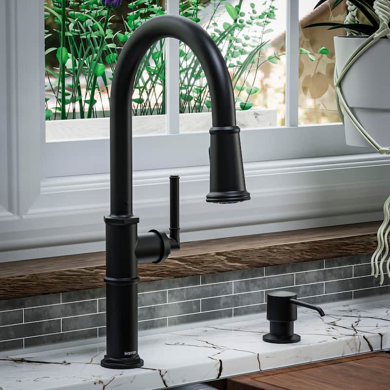 Karran Brampton KKF365 Single Handle Pull Down Sprayer Kitchen Faucet