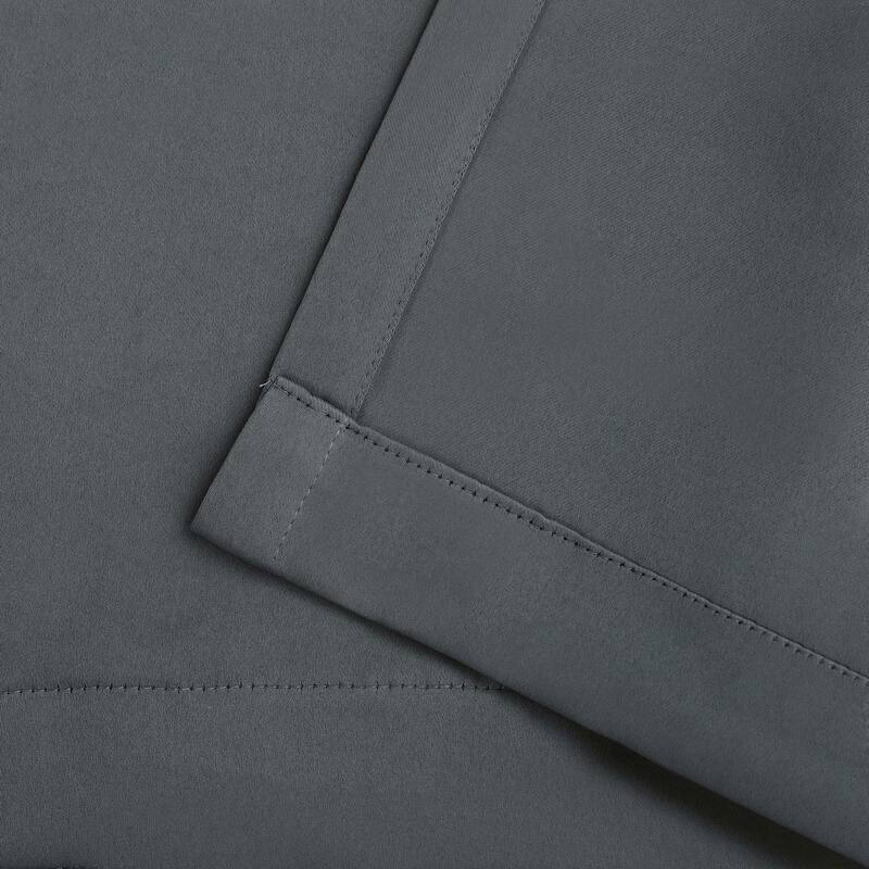 Superior Solid Machine Washable Room Darkening Grommet Curtains, Set of 2