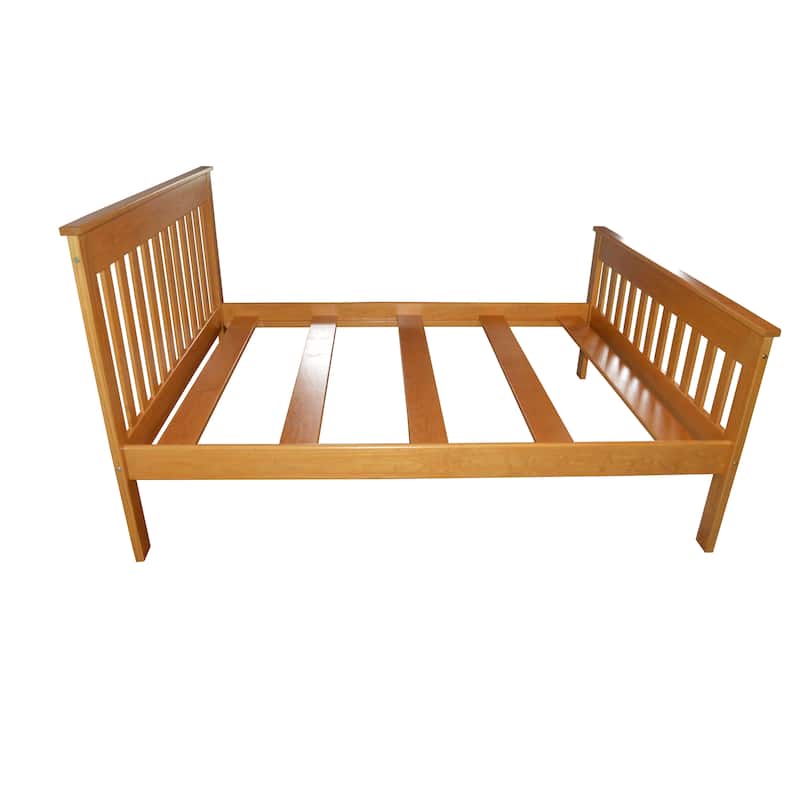 Harmony Solid Pine Queen Bed - Honey Stain - Queen