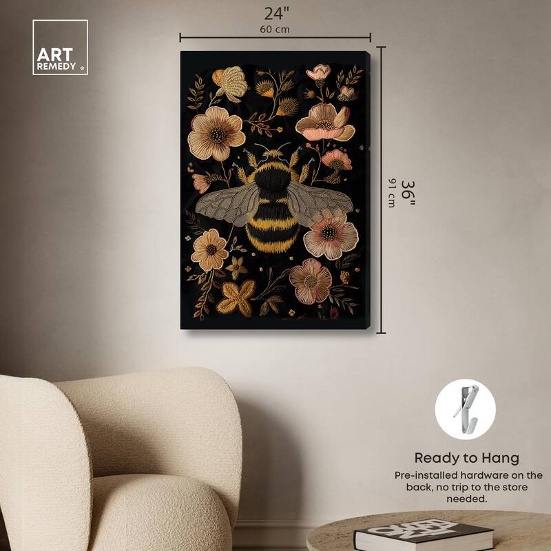 Honeyed Herald II Canvas by Art Remedy, Gallery Wrapped